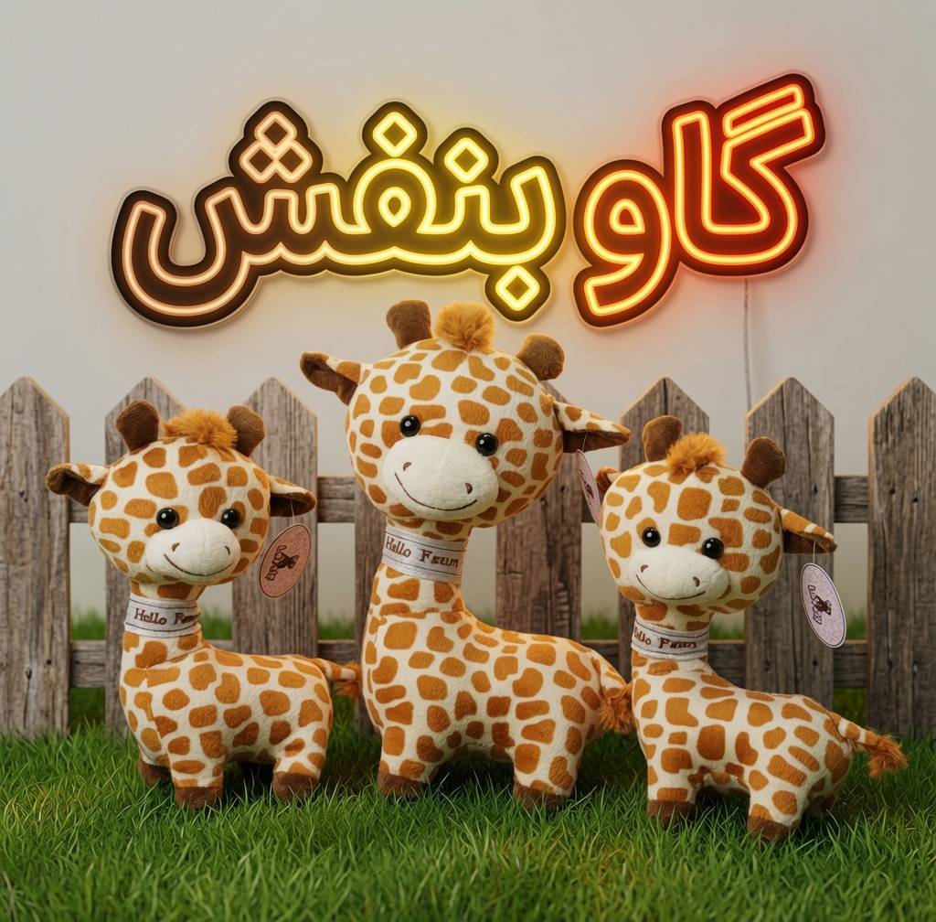 عروسک پولیشی زرافه اورجینال در 2 سایز