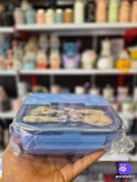 ظرف غذا طرح کرومی و ملودی در 2 رنگ آبی و صورتی - کد72